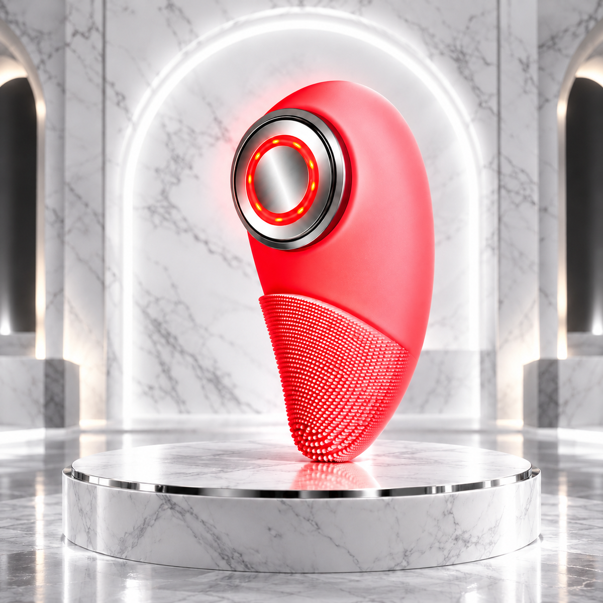AuraSonic — 2-in-1 Waterproof Silicone Facial Cleansing Brush & Thermal
