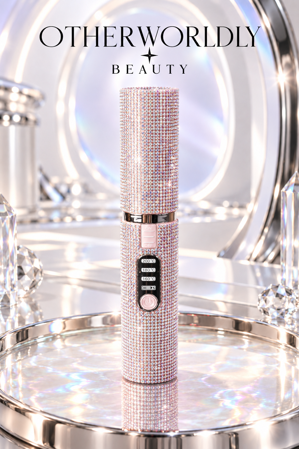 Glam Luxe Portable Rechargeable Diamond Hair Straightener