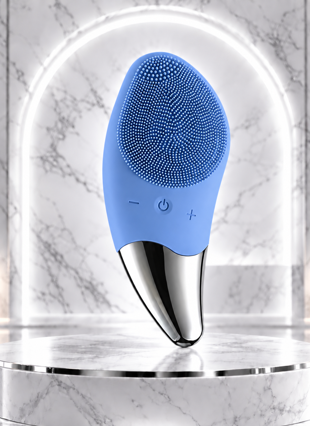 AuraSonic — 2-in-1 Waterproof Silicone Facial Cleansing Brush & Thermal