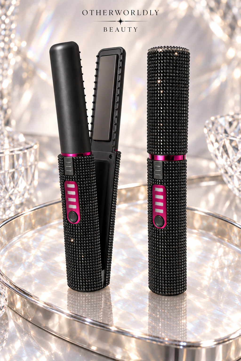 Glam Luxe Portable Rechargeable Diamond Hair Straightener