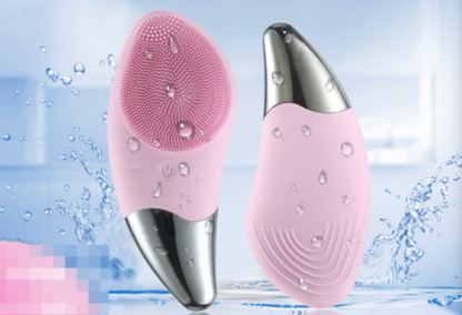 AuraSonic — 2-in-1 Waterproof Silicone Facial Cleansing Brush & Thermal